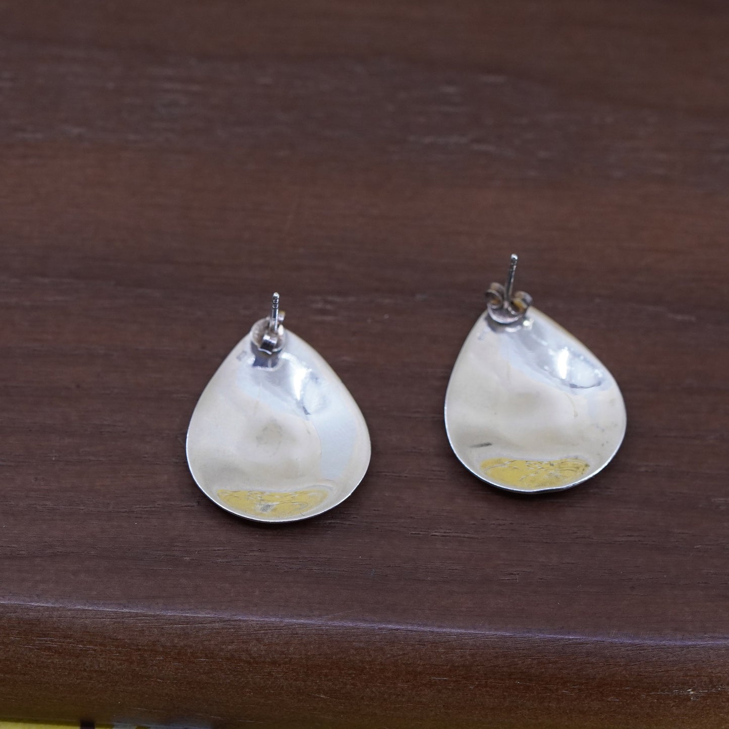 Southwestern Sterling 925 silver handmade filigree teardrop earrings