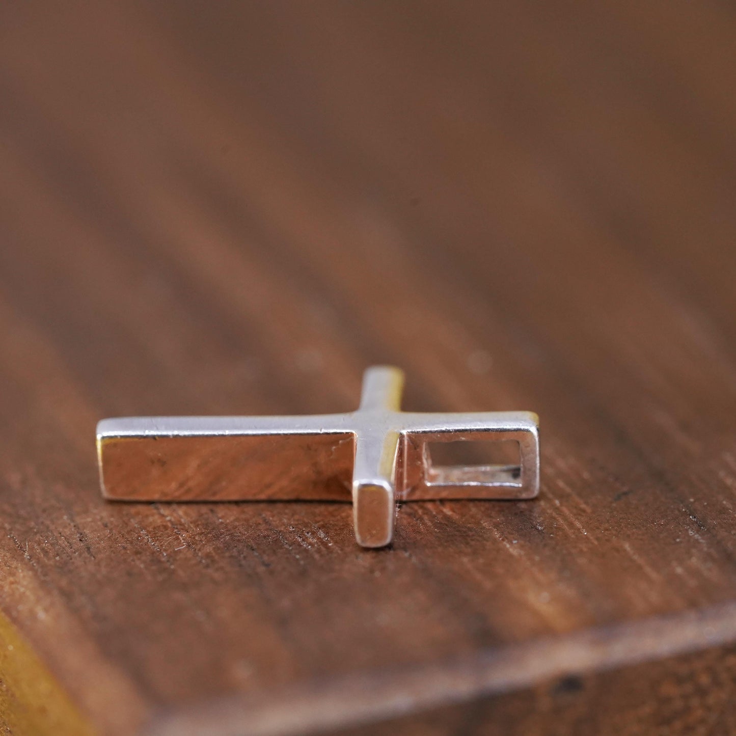 Vintage Sterling silver handmade pendant, 925 cross charm