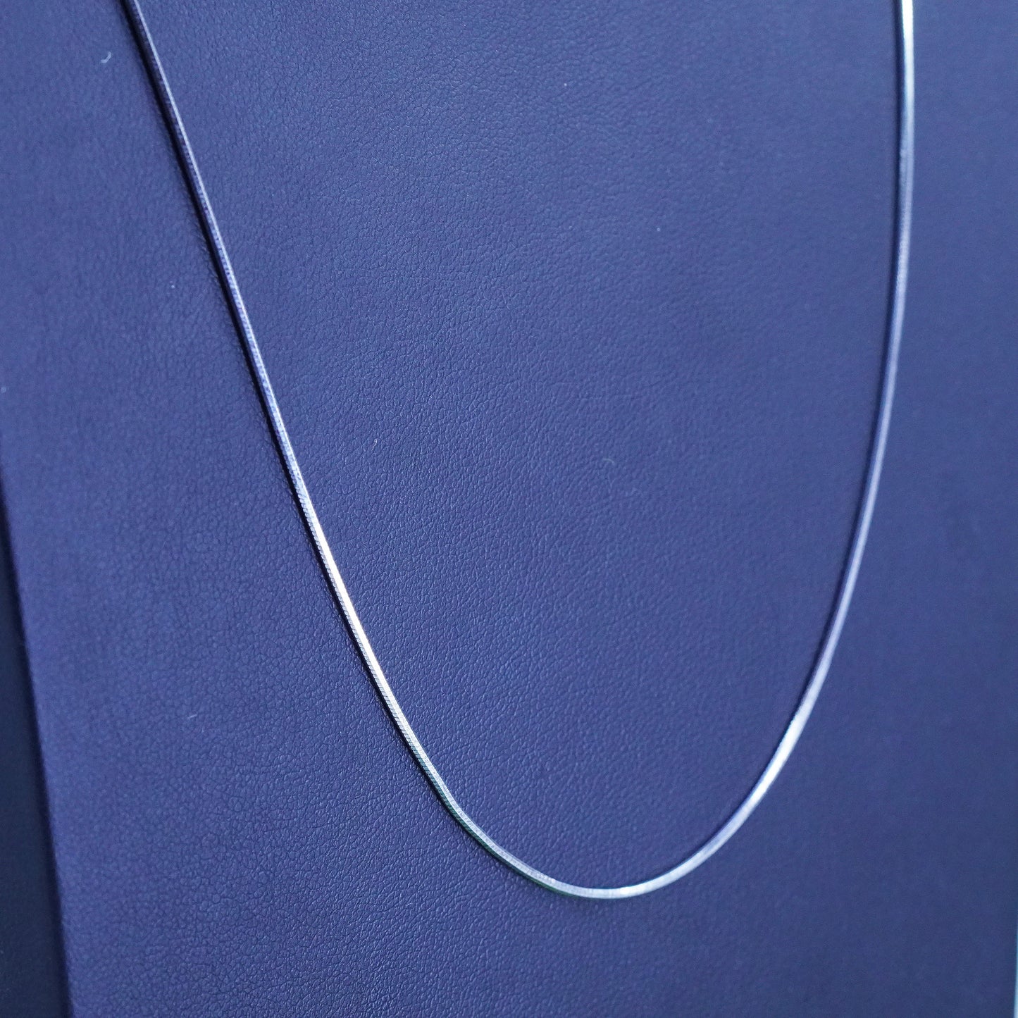 24", 1mm, Vintage sterling silver snake chain, Italy 925 necklace
