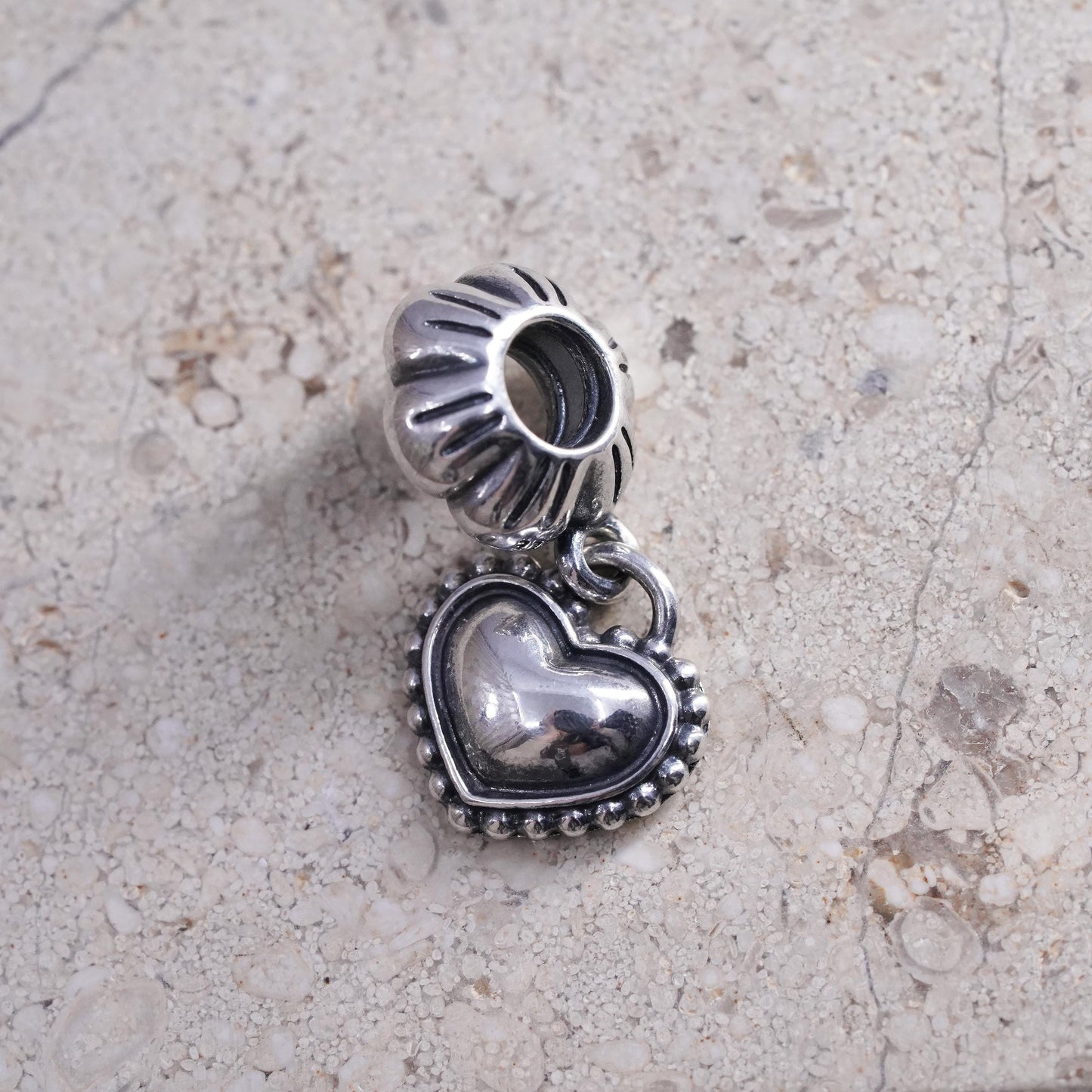 Vintage ALE sterling silver pendant, 925 heart charm embossed my special sister