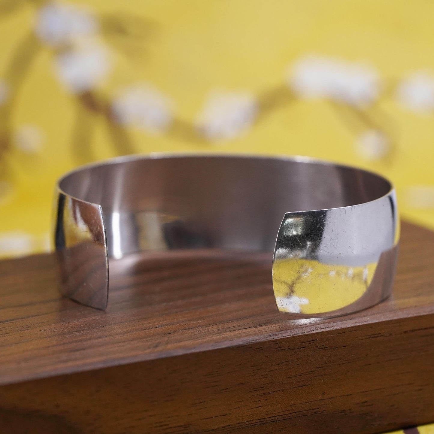 6.5", Vintage Danecraft Sterling silver handmade bracelet, 925 wide cuff