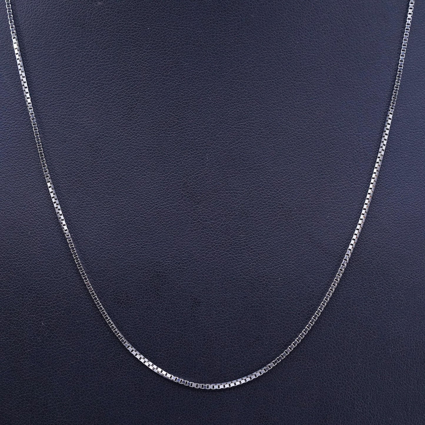 20” 1mm, vintage Italian Sterling 925 silver handmade box chain necklace