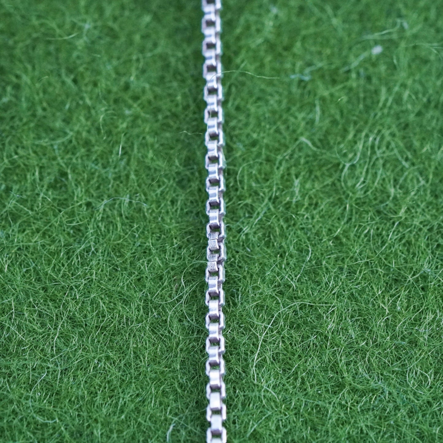 32", 1mm, Vintage sterling silver Italy 925 silver box chain, necklace