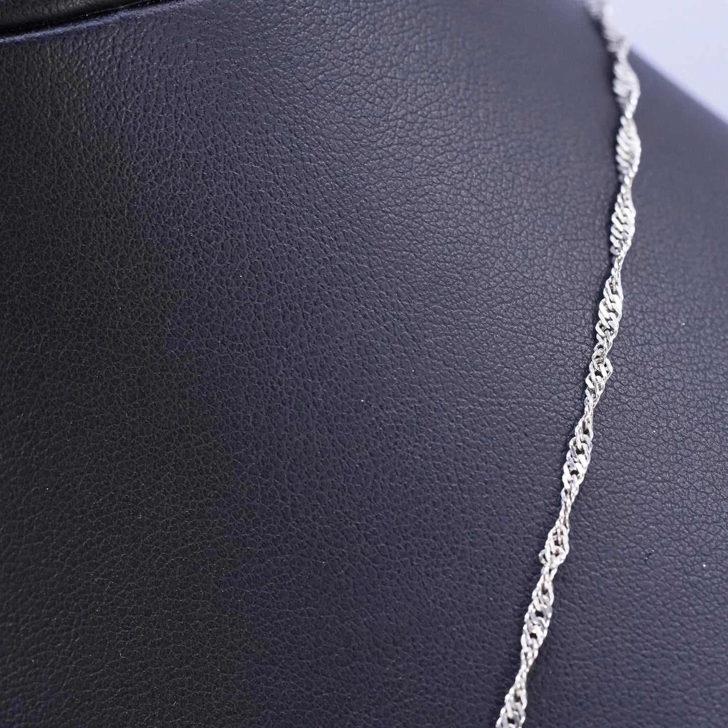 20", 2mm, Sterling 925 silver handmade necklace, 925 twisted curb link chain