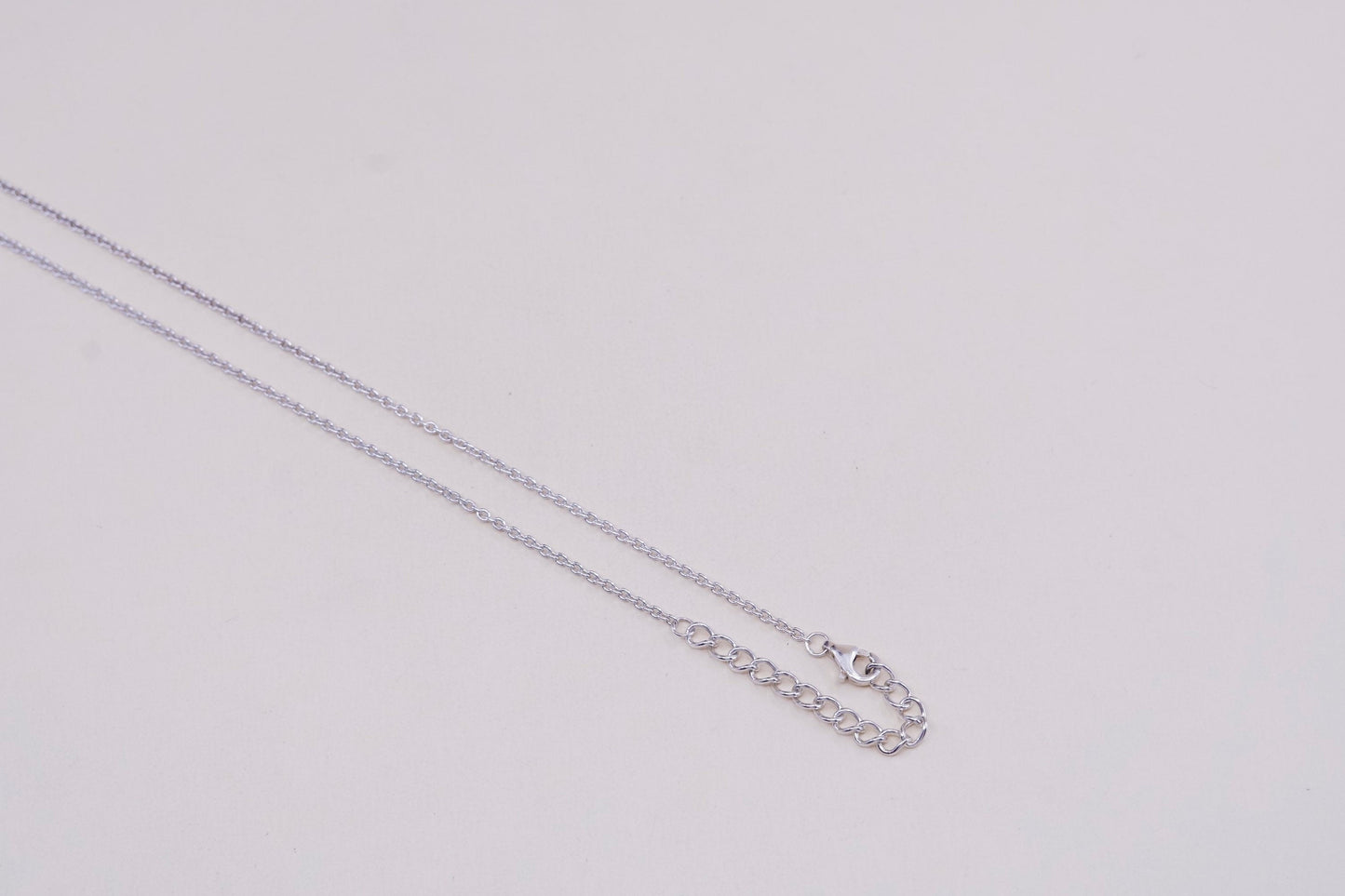 18”+2”, 1.6mm, Vintage sterling silver circle chain, Italy necklace