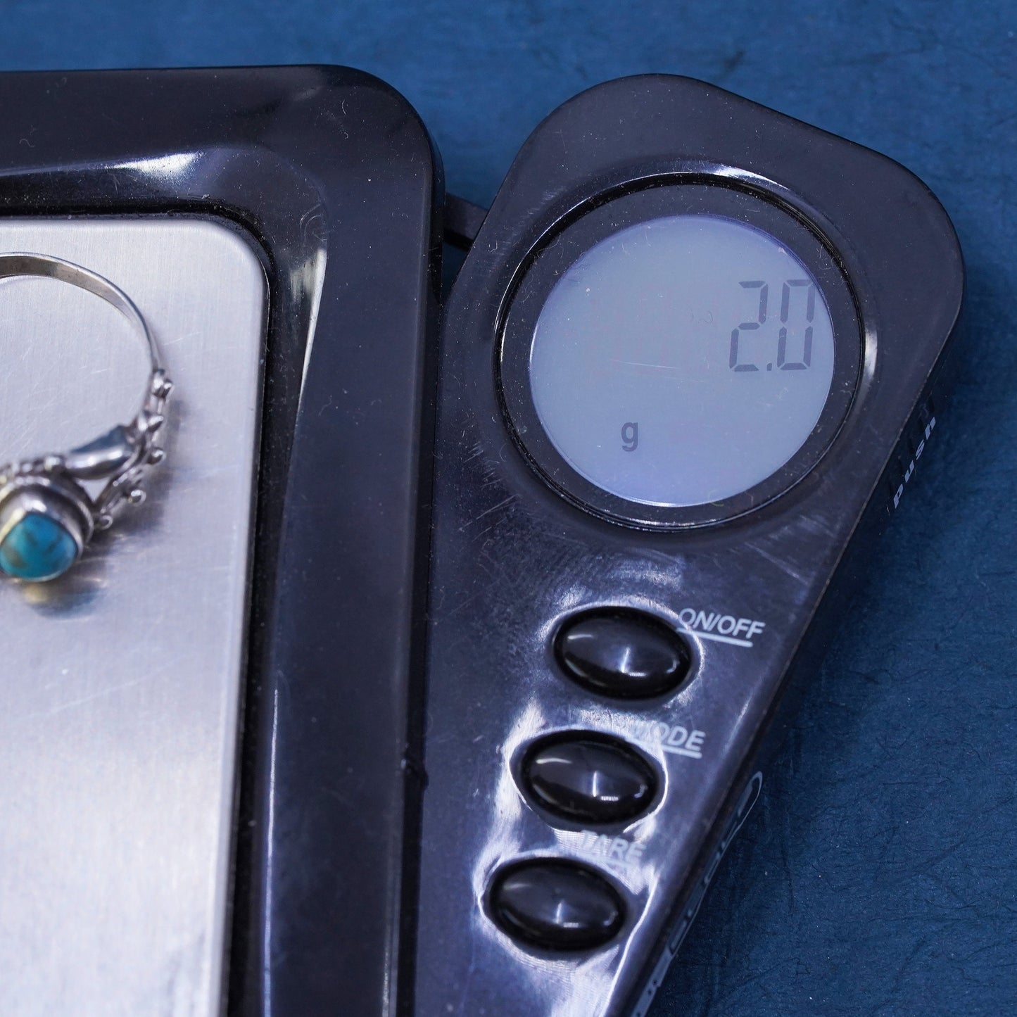 Size 7.5, vintage Sterling silver ring turquoise, Native American, southwestern