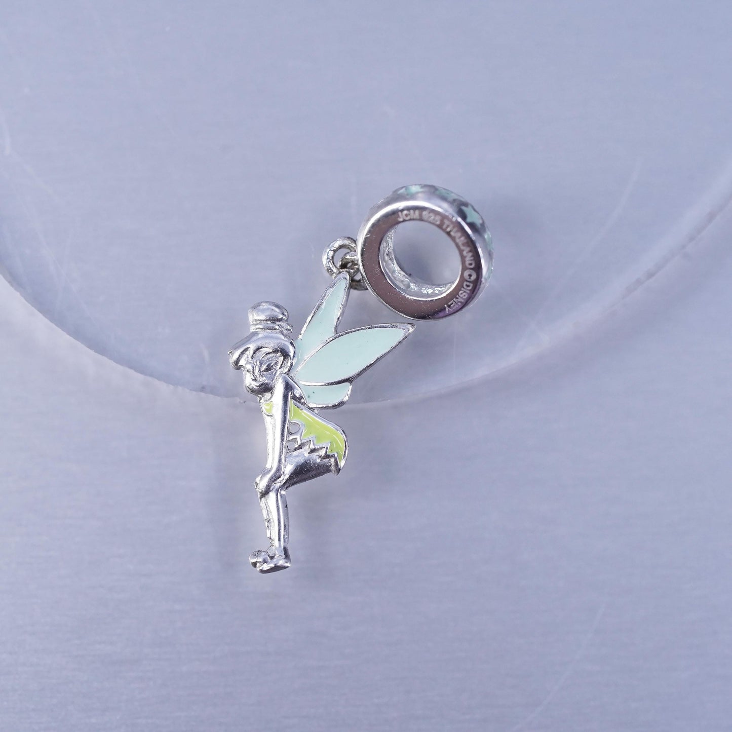 Vintage sterling 925 silver handmade fairy charm pendant