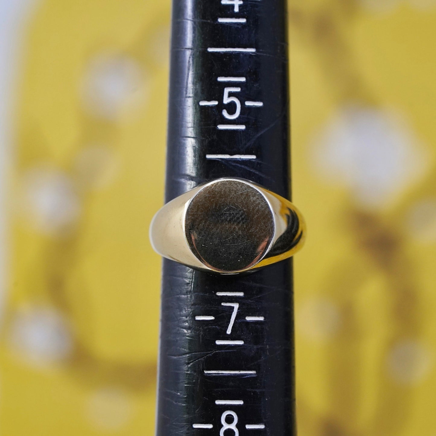 Size 6, vintage vermeil gold over Sterling silver handmade ring, 925 blank band