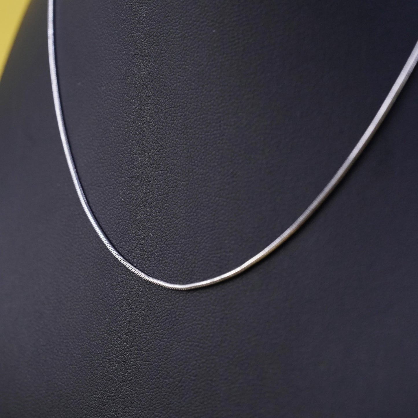 16+4” 1mm, vintage Sterling silver snake chain, Italy 925 necklace