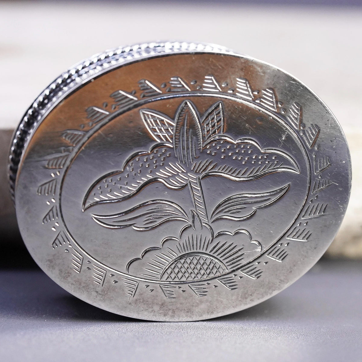 Gorham Sterling 925 Silver Metropolitan Museum of Art MMA Floral Pill Patch Box