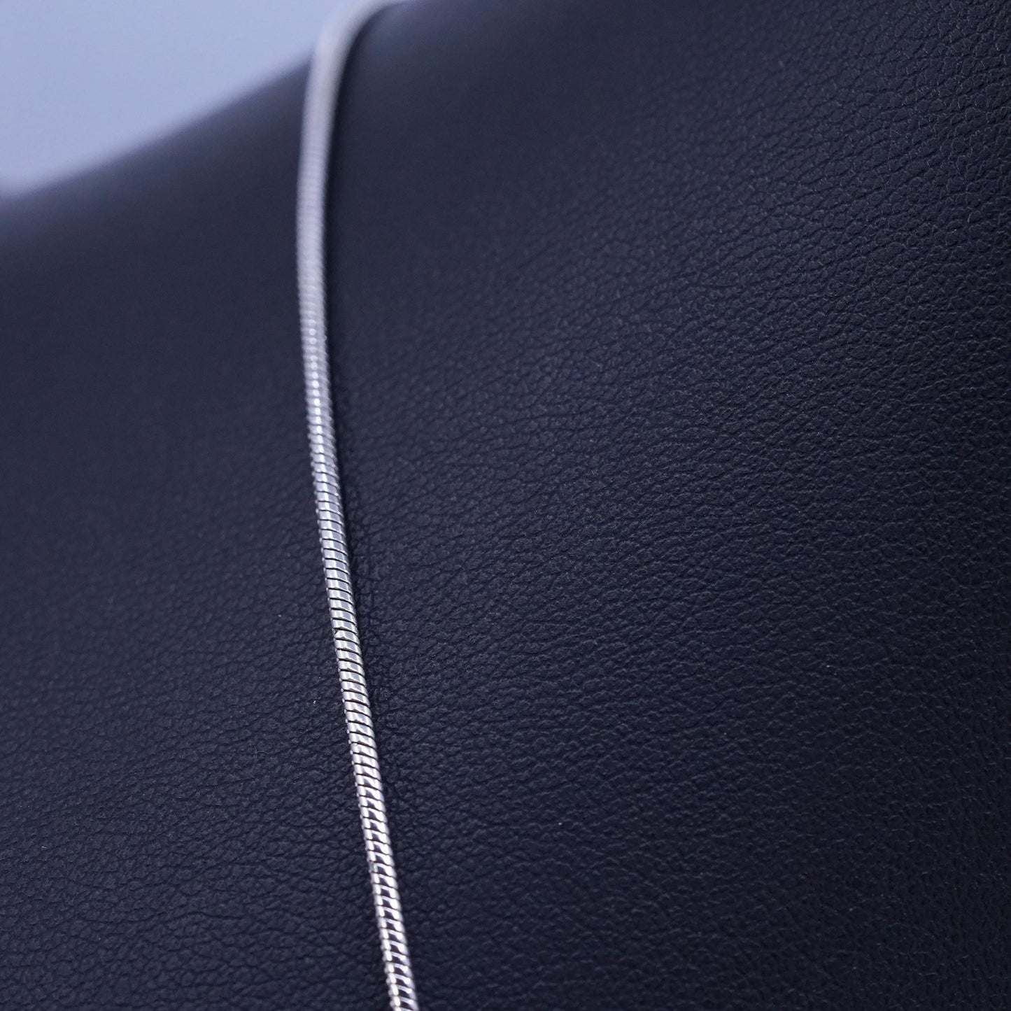 20” 1mm, vintage Italy Sterling 925 silver snake chain necklace