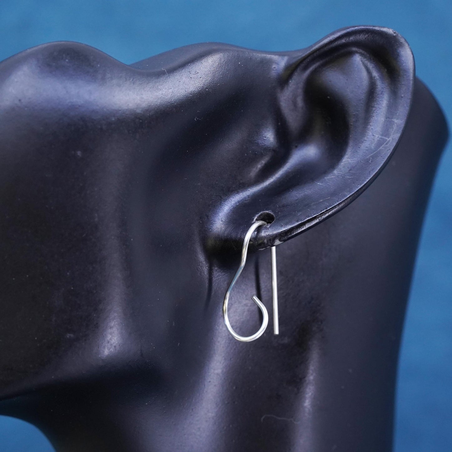 Vintage Sterling handmade Earrings, 925 Silver wired hooks