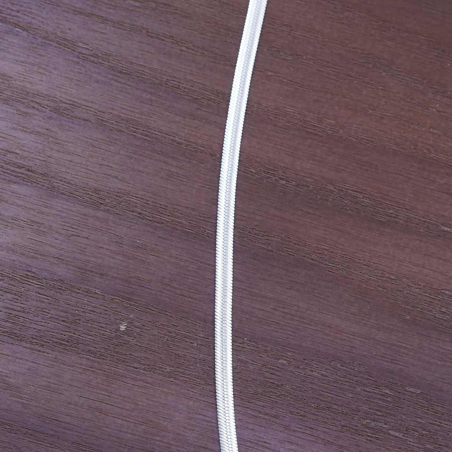 20”, 4mm, vintage Sterling silver flatten snake chain, 925 necklace
