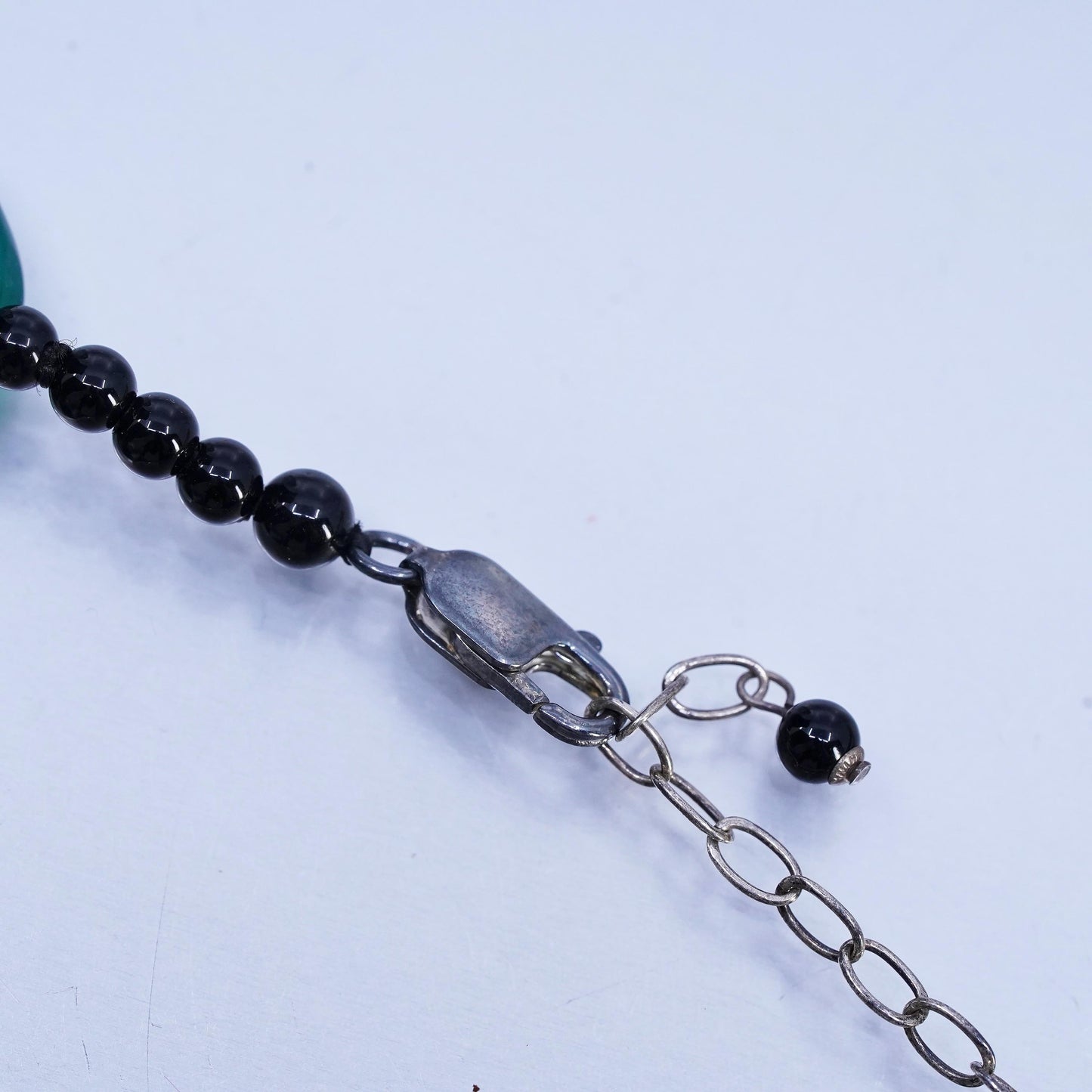 30+2” VTG Sterling 925 Silver Handmade extra long multi color agate necklace