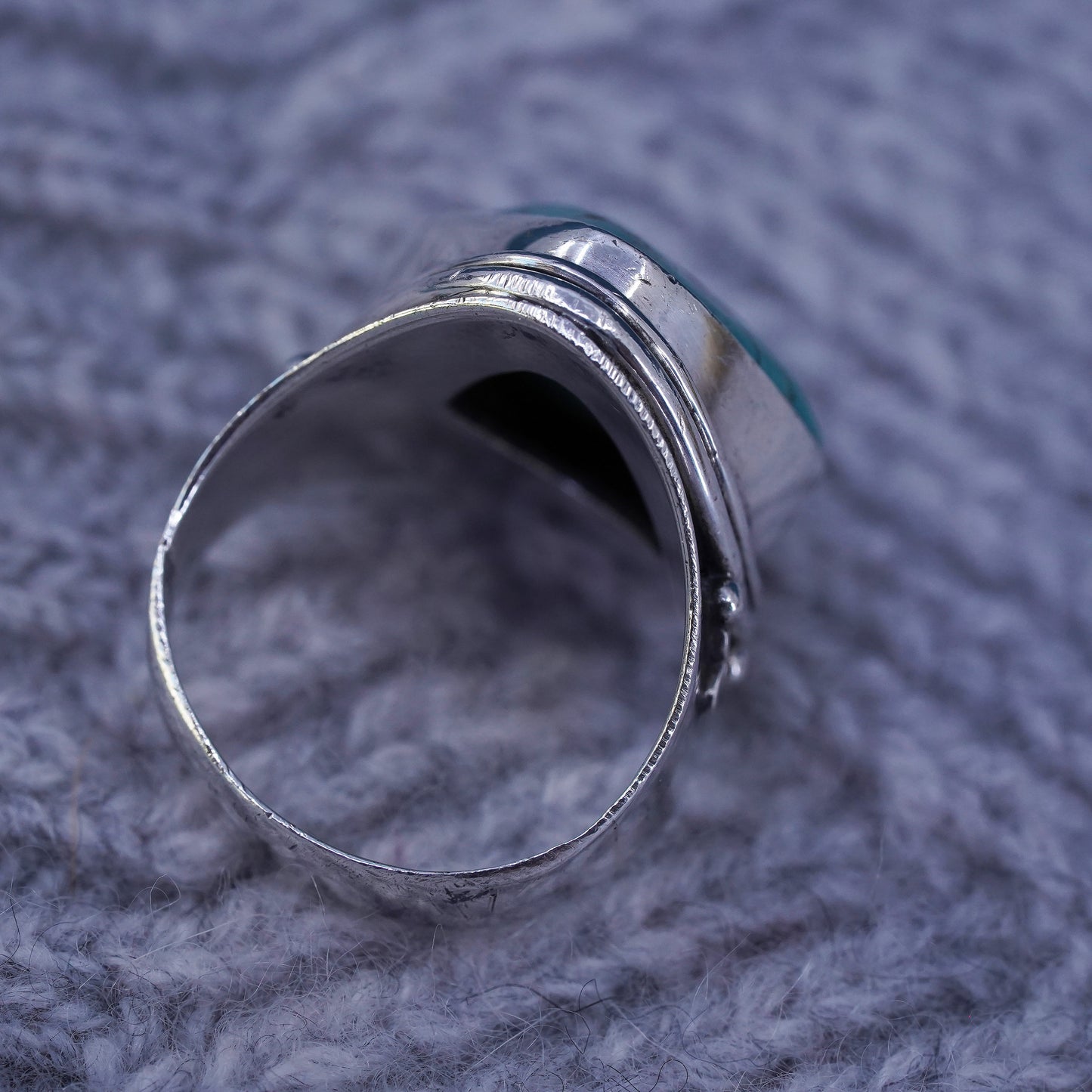 Size 7, Sterling 925 silver ring, Native American, southwestern with turquoise