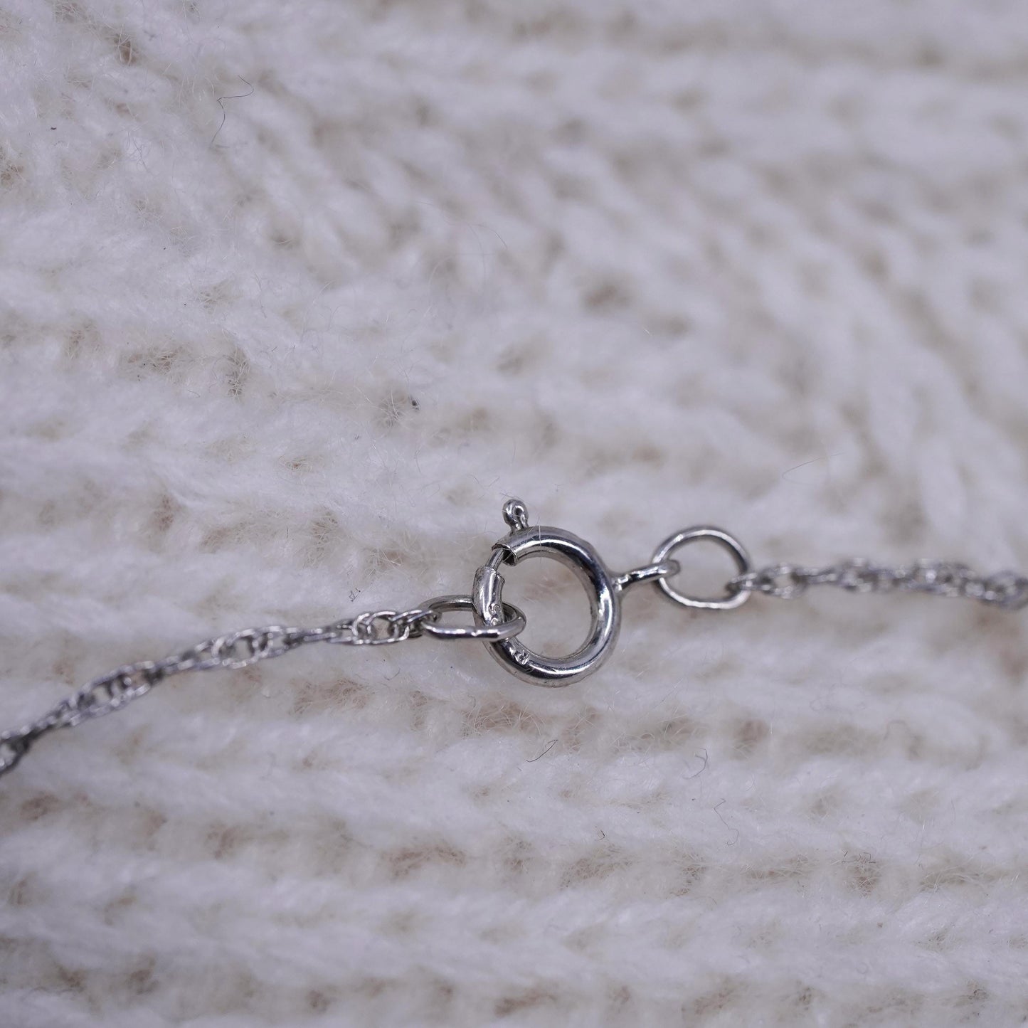18” sterling silver circle link chain with filigree cross pendant, necklace