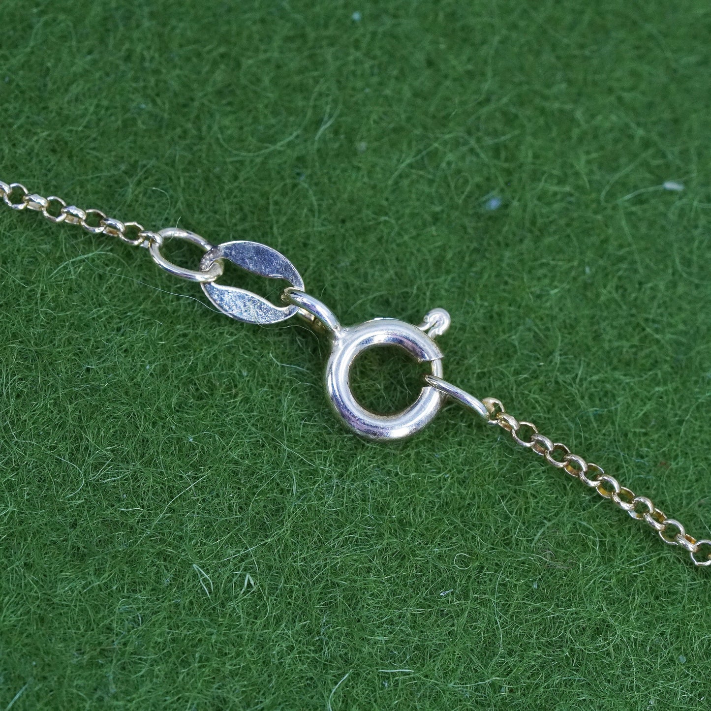 18”,, DBJ vermeil gold sterling 925 silver circle necklace w/ elephant pendant