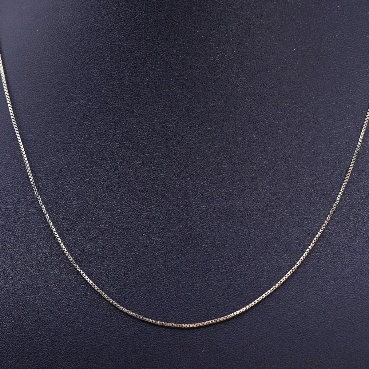 18" 1mm, vintage Danecraft Sterling silver necklace, rose gold over 925 silver box chain