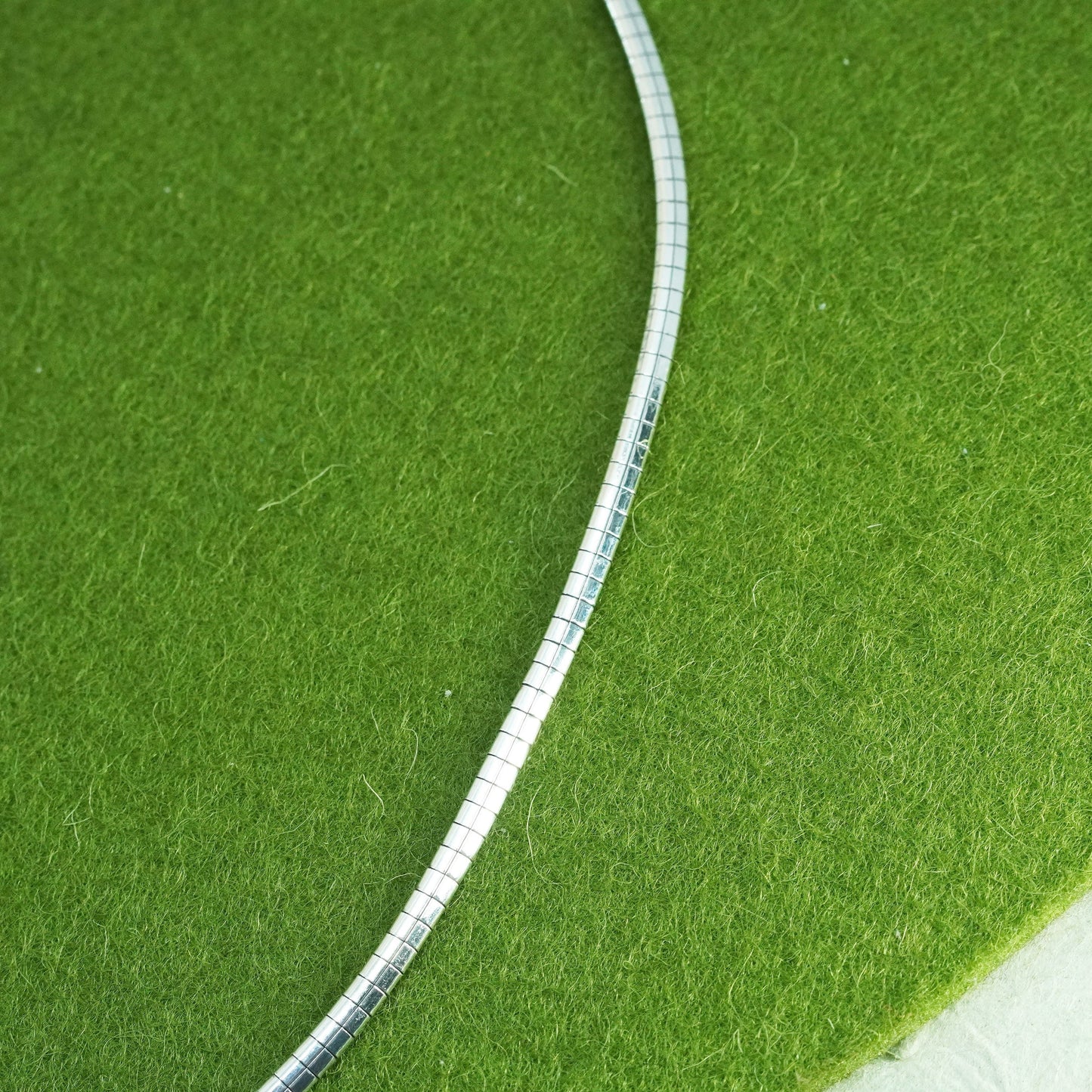 18” 3mm, Vtg Italy 925 Sterling Silver omega chain necklace