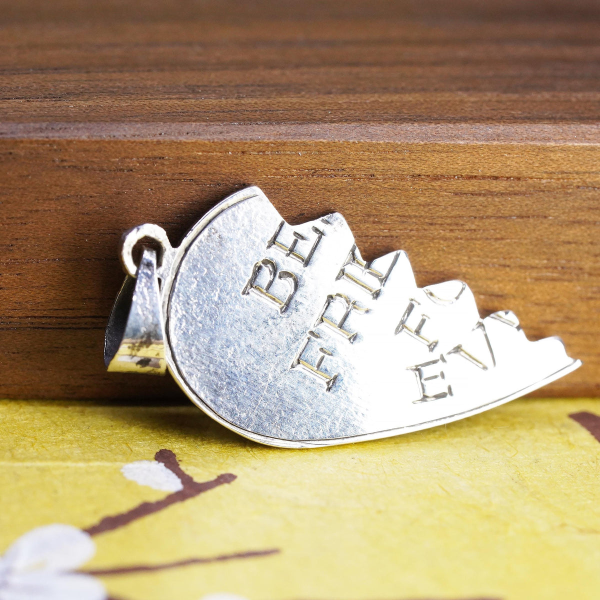 VTG Sterling silver charm, 925 left half heart tag, Best Friend Forever pendant