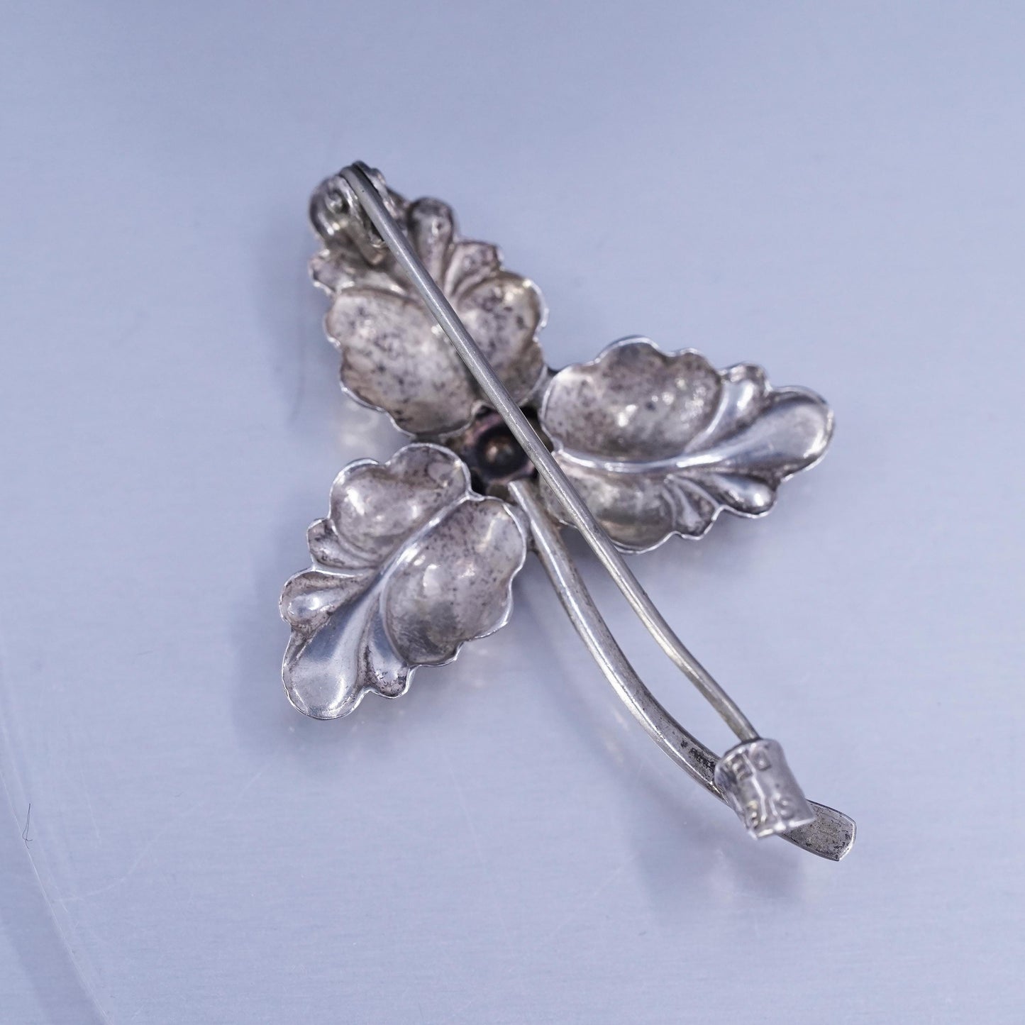 Mid Century HS Denmark Sterling Hermann Siersbol Silver 925 Modernist Brooch