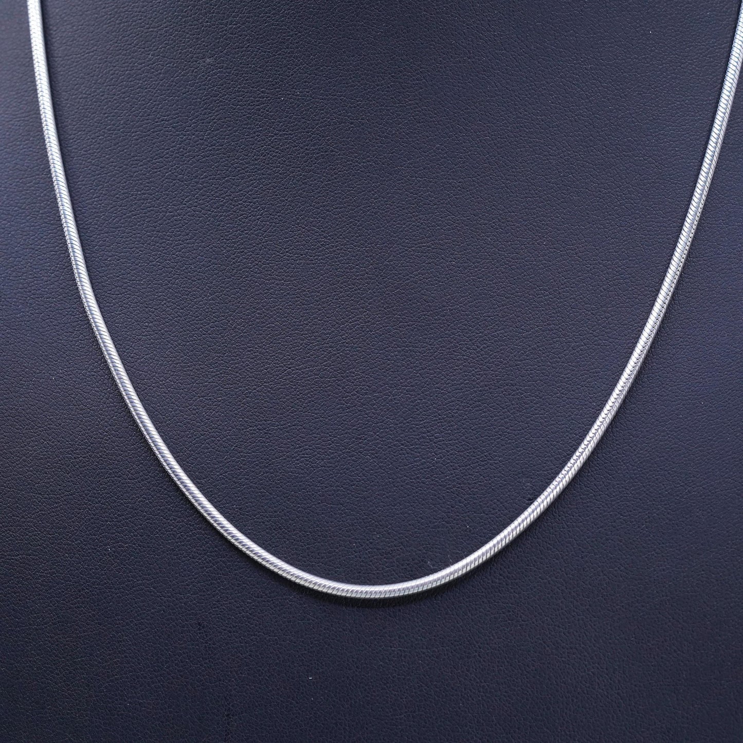 20”, 2mm, Vintage sterling silver snake chain, fine Italy 925 necklace
