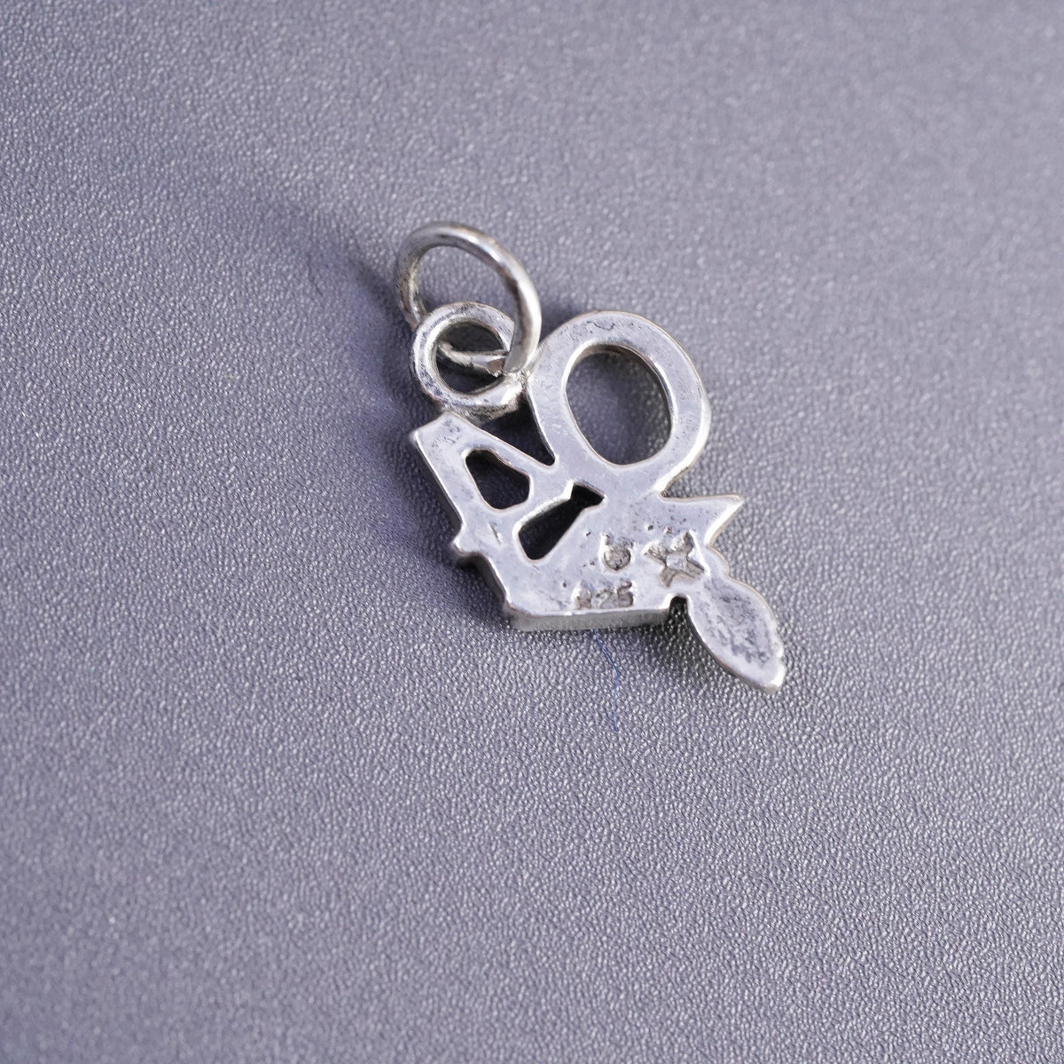 Vintage sterling silver pendant, 925 silver 2004 tag charm with Graduation cap