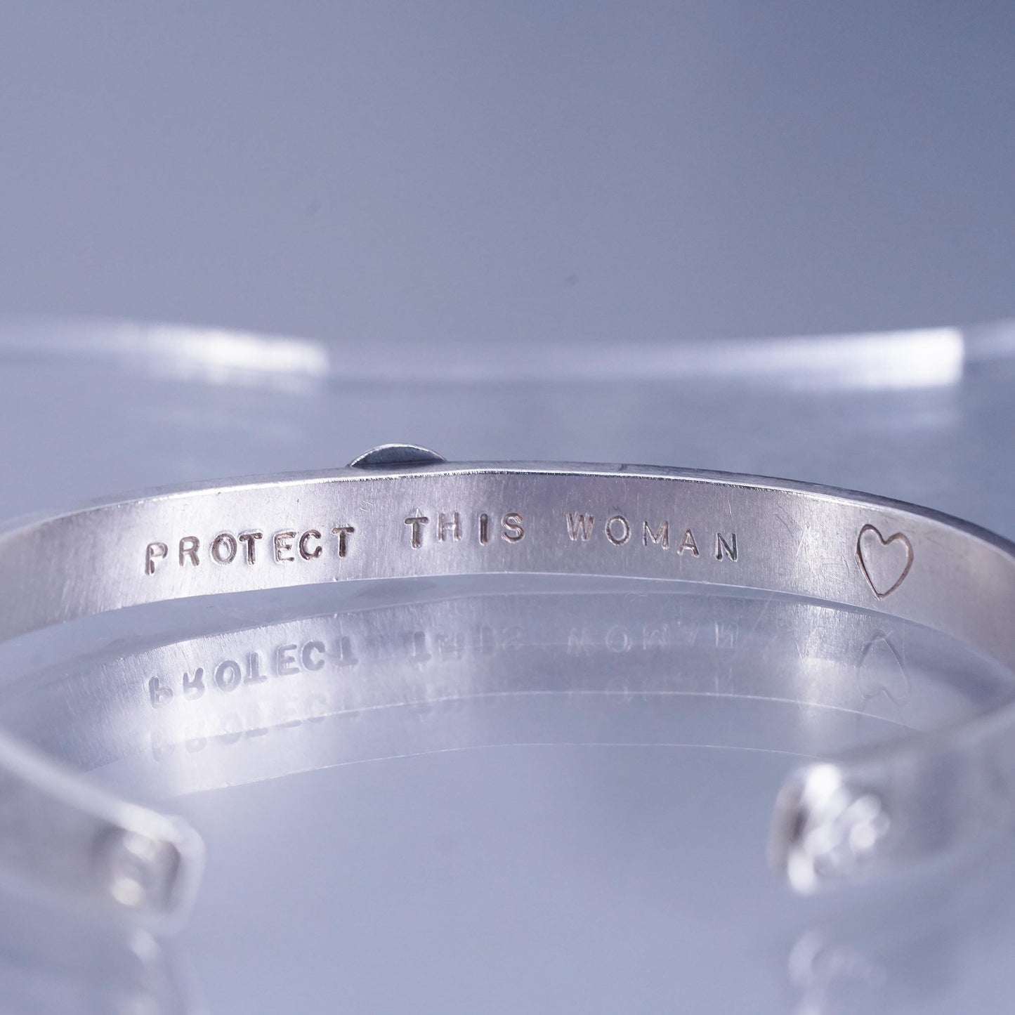 6.5”, Lucinda Moran Sterling Sterling 925 Gold Protect Gemstone Cuff Bracelet