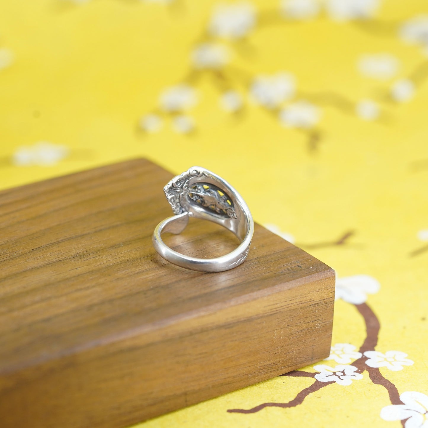 Size 7, Wallace Sterling silver wrap band, 925 spoon ring