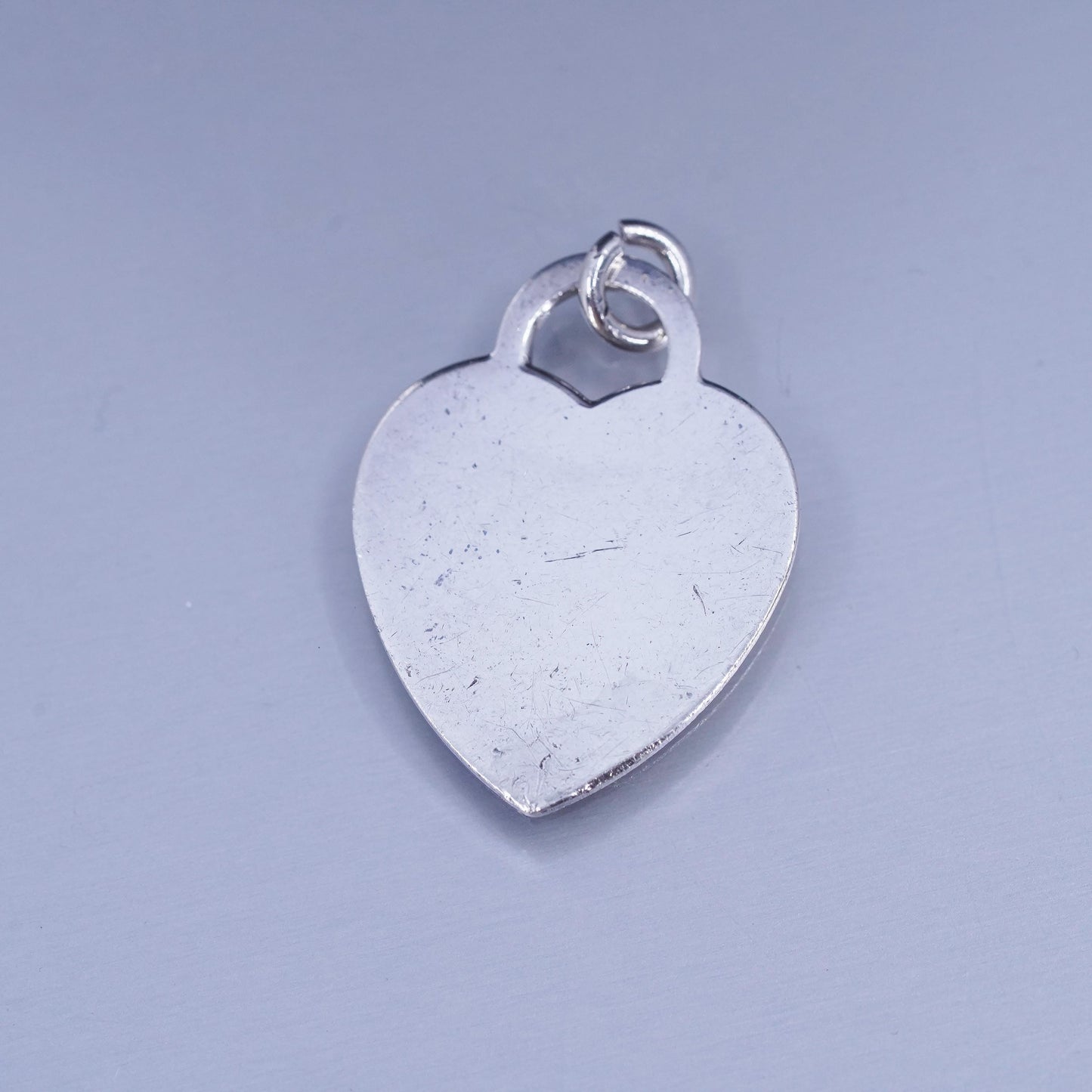 Vintage sterling 925 silver heart charm pendant
