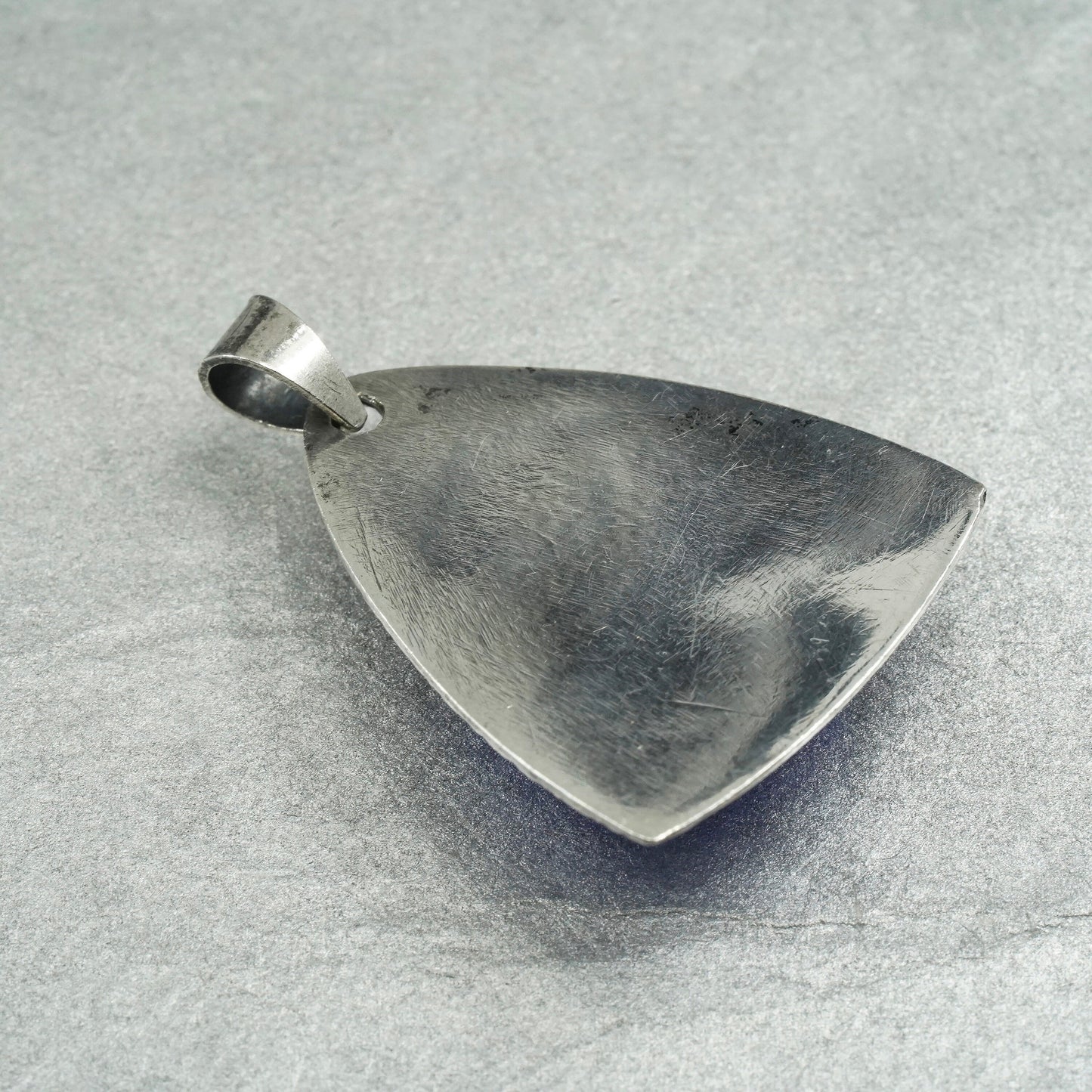 Vintage sterling 925 silver handmade sign Libra blue enamel tag pendant