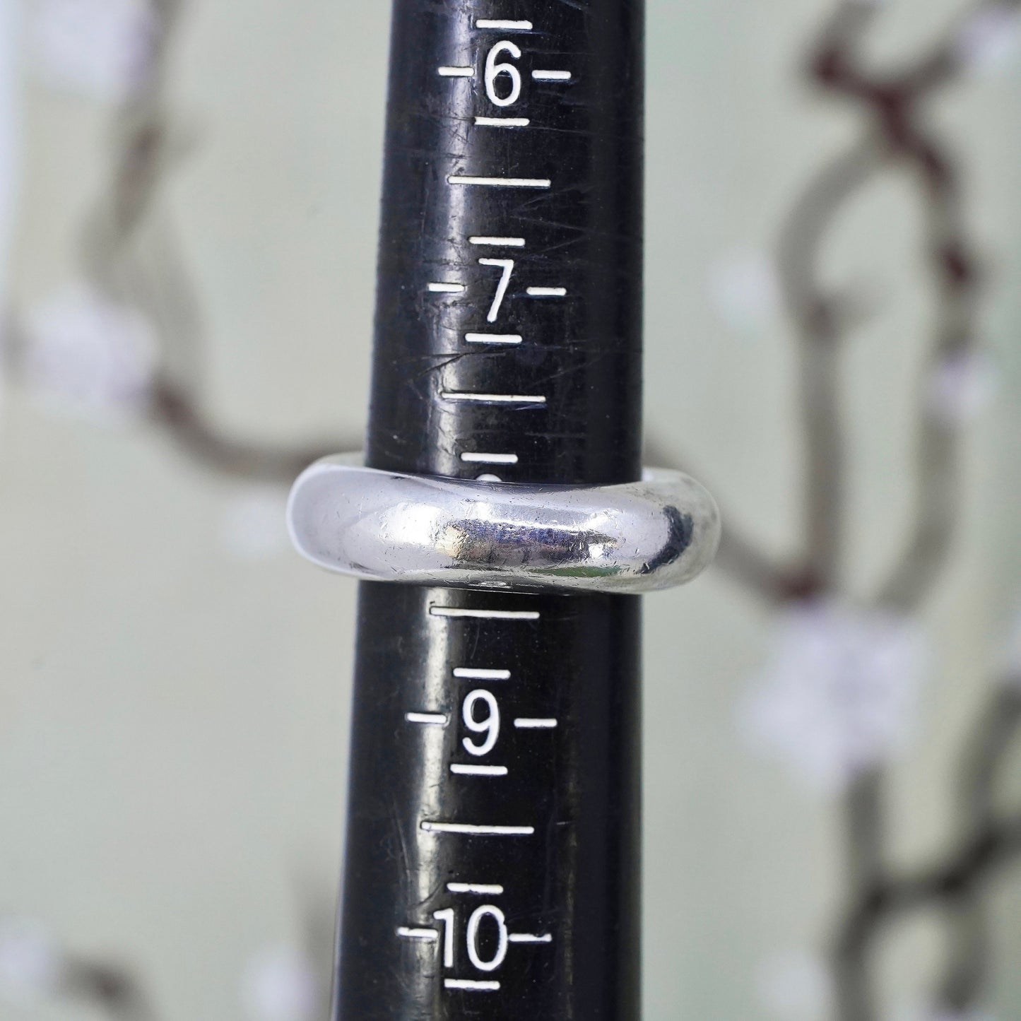 Size 8, vintage Sterling silver handmade ring, mexico Mens 925 band