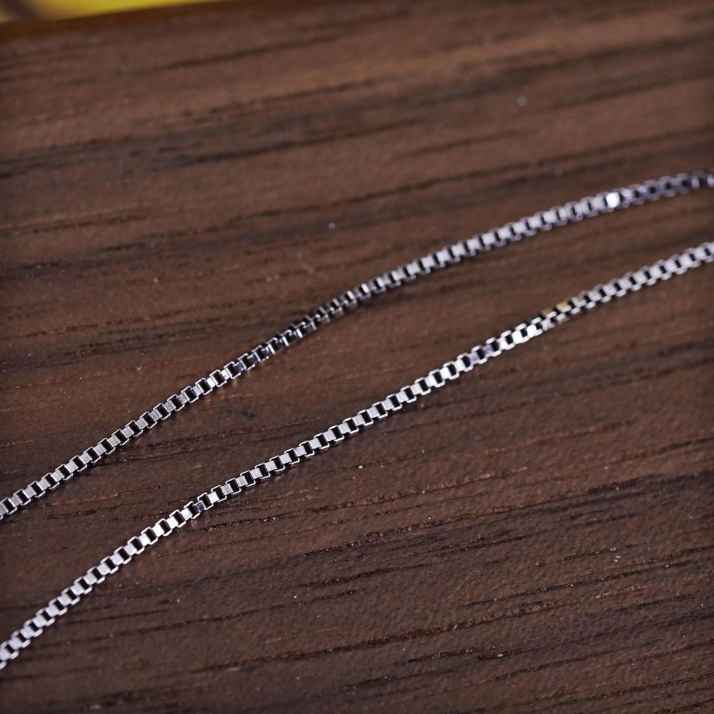 18+2", 1mm, vintage Sterling silver necklace, 925 box chain