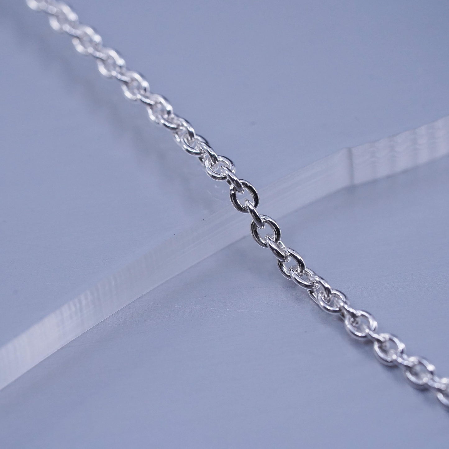 24” 2mm, vintage Pandora ALE Sterling 925 silver circle chain necklace