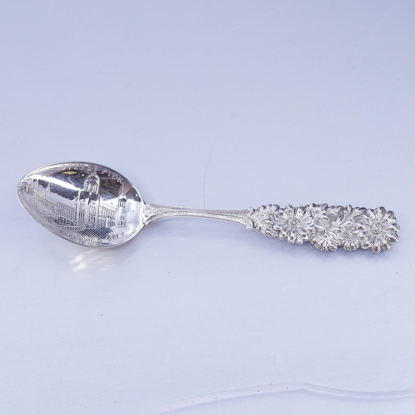 VTG southwestern Sterling 925 silver spoon embossed Atlantic City Steel Pier