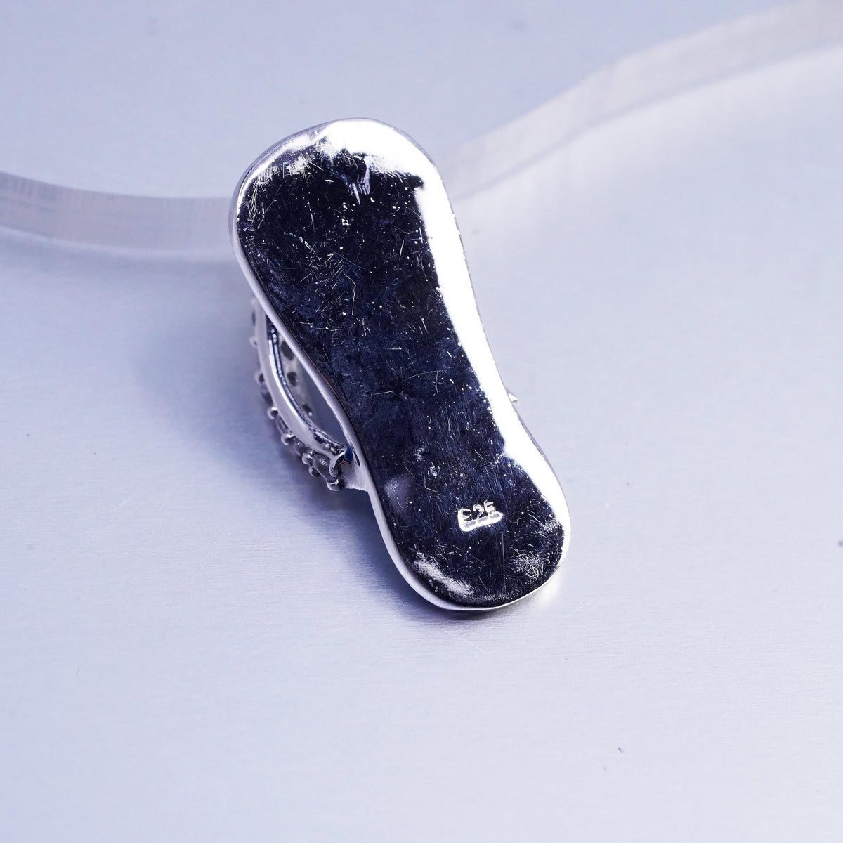 Sterling 925 Silver South Carolina Flip Flop, Enamel Palmetto Tree Pendant