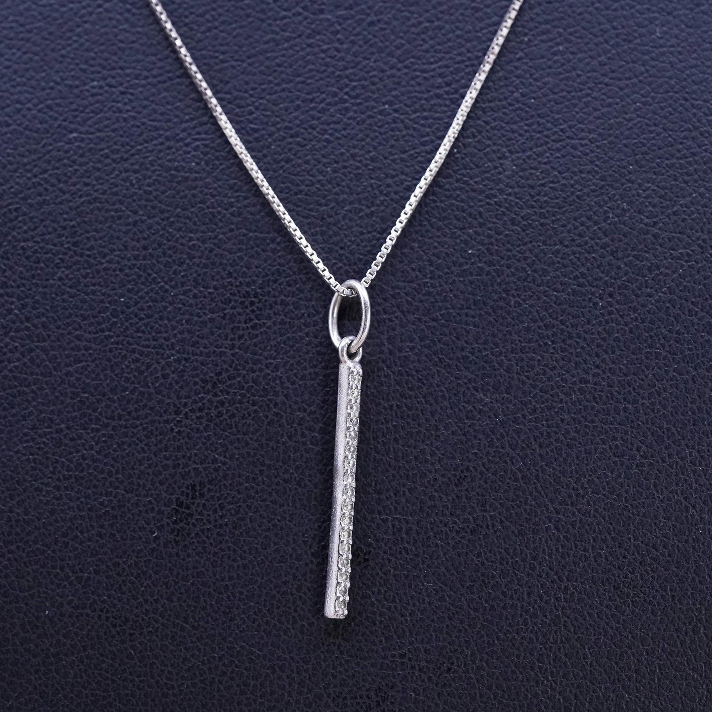 18”, Origami Owl jewelry 925 sterling silver box necklace, 925 cluster cz charm