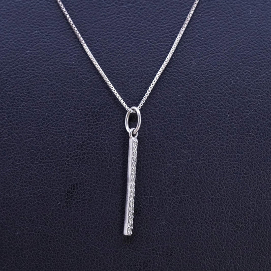 18”, Origami Owl jewelry 925 sterling silver box necklace, 925 cluster cz charm