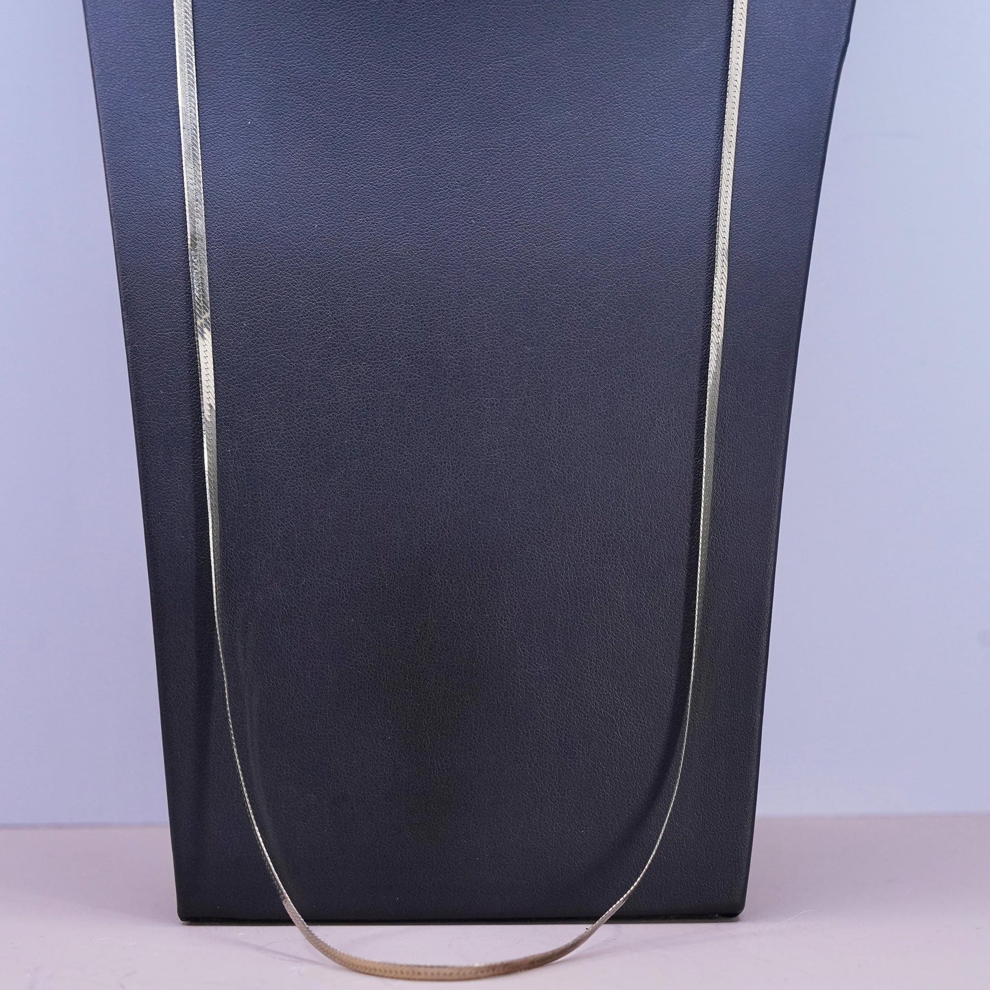 30", Italian vermeil gold over Sterling silver necklace, 925 herringbone chain