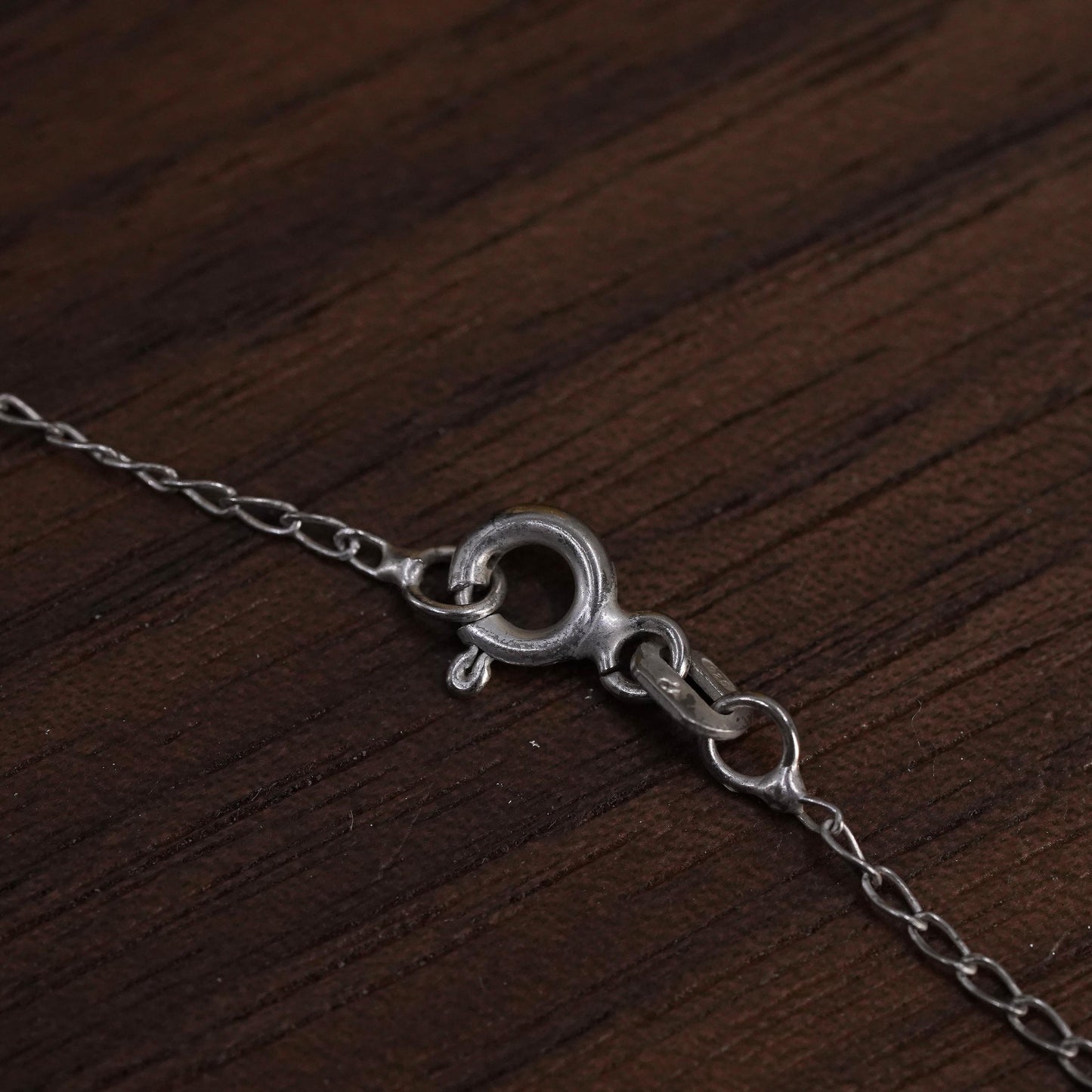 18" 1mm, vintage Sterling silver necklace, Italian 925 curb chain