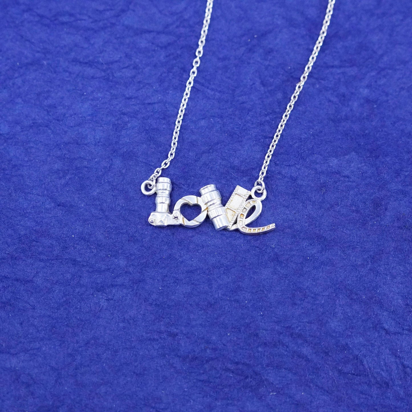 16+6”, Sterling silver handmade necklace, 925 circle chain with love pendant