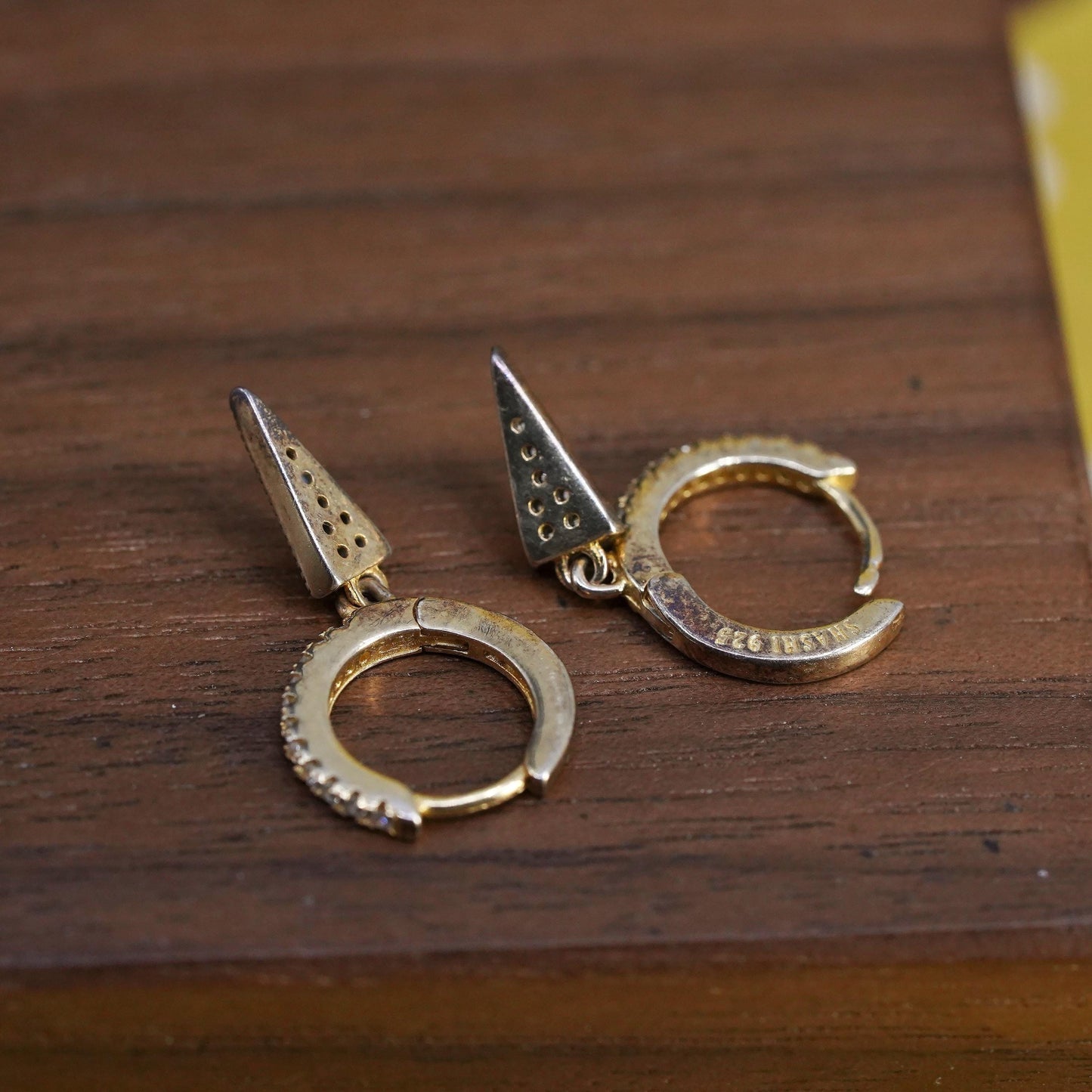 0.5", Shashi vermeil gold Sterling silver earrings, 925 huggie hoops dangles