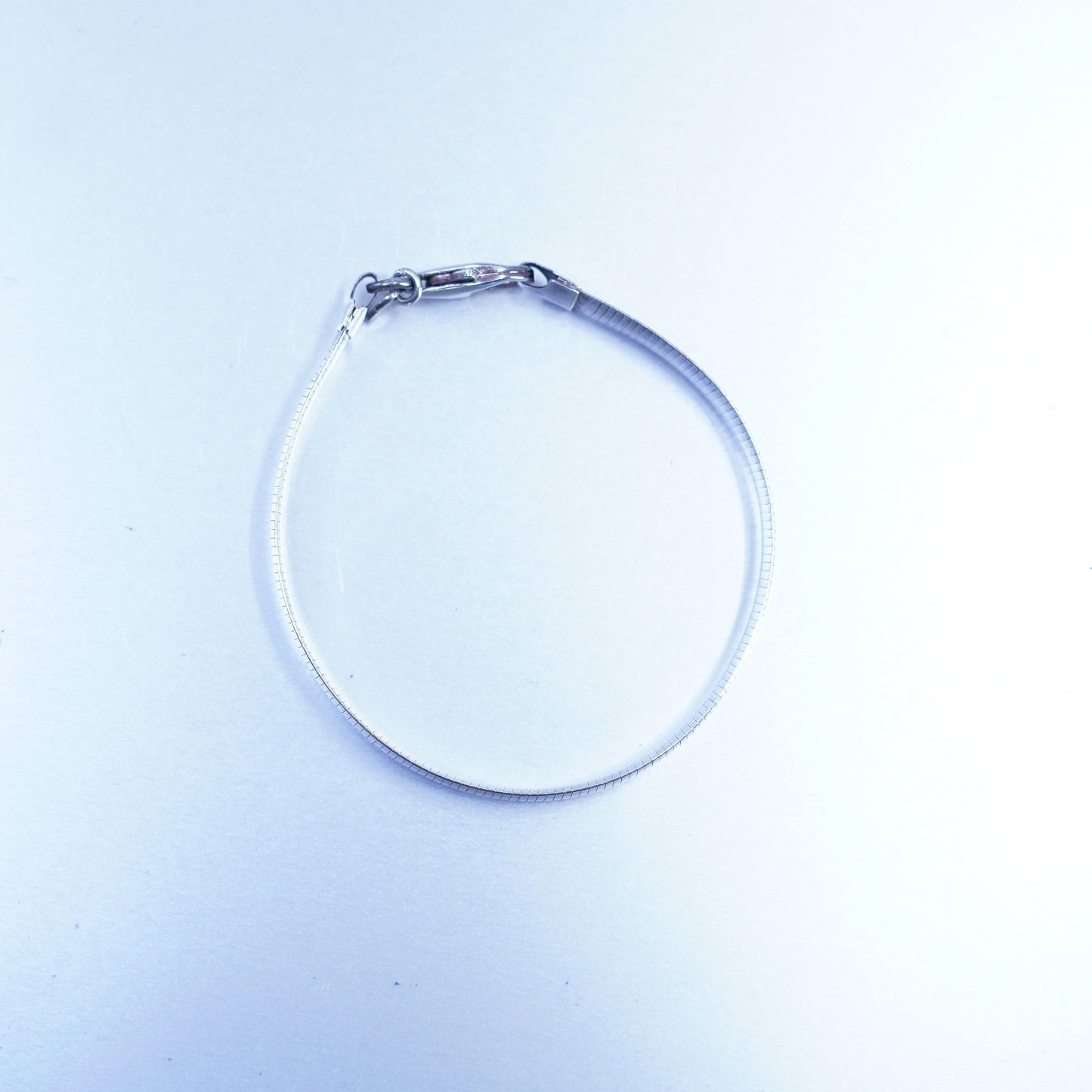 6.5” 10mm, Vintage Italy Sterling 925 silver herringbone bracelet