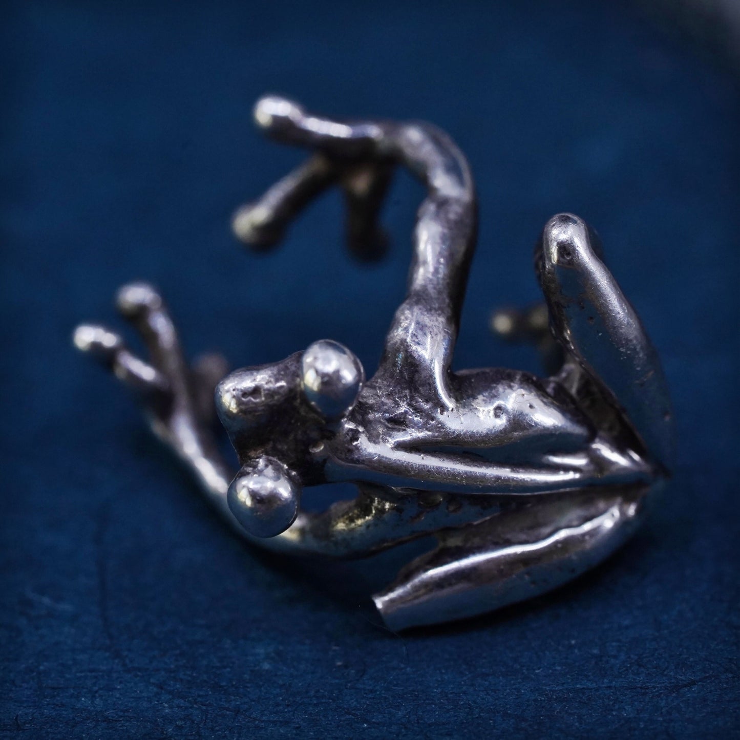 Vintage Sterling 925 silver earring, frog ear cuff