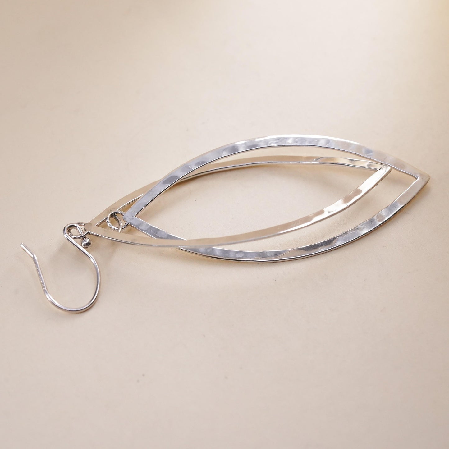 SILPADA Sterling 925 Silver Double Marquise Twirl Hoop single 1 earring, W2423
