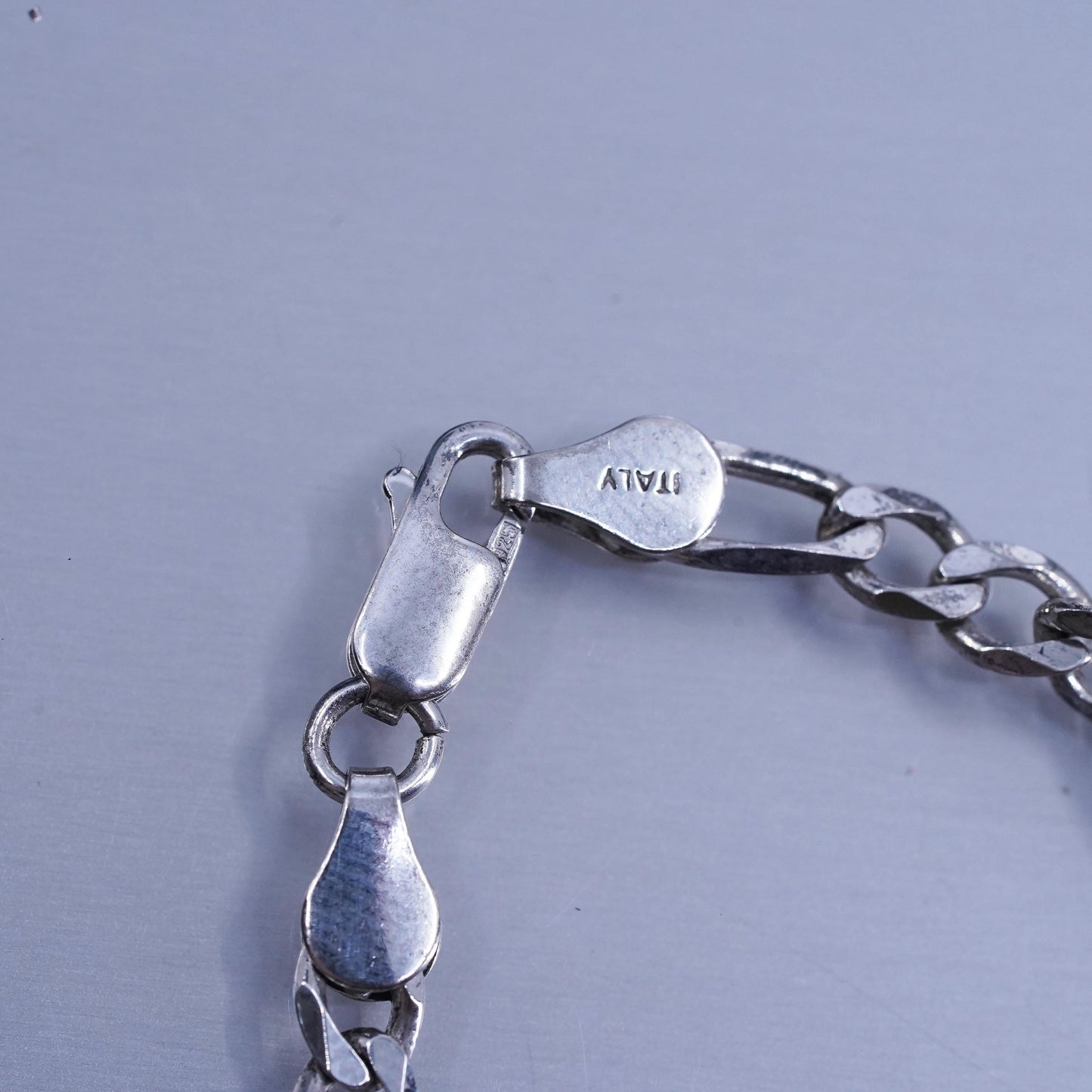 20” 5mm, vintage Italian Sterling 925 silver figaro chain necklace