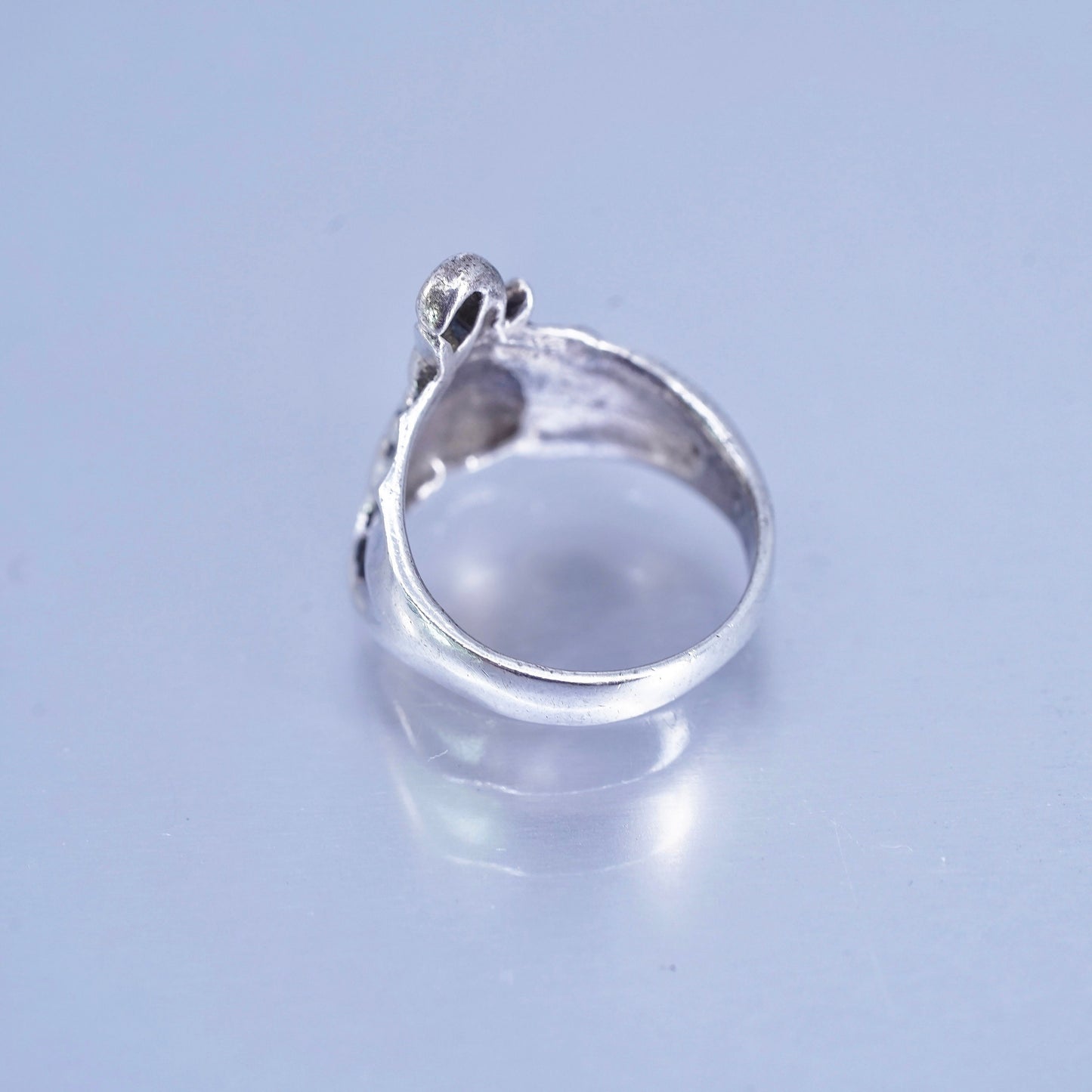 Size 4.5, southwestern Sterling 925 silver handmade ring, elephant head band