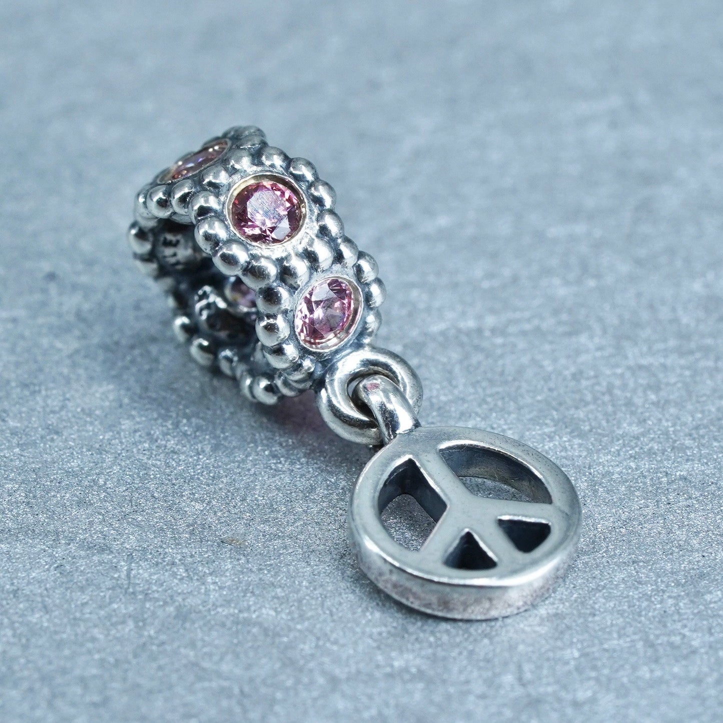vintage ALE Sterling silver handmade 925 peace sign CND charm pendant