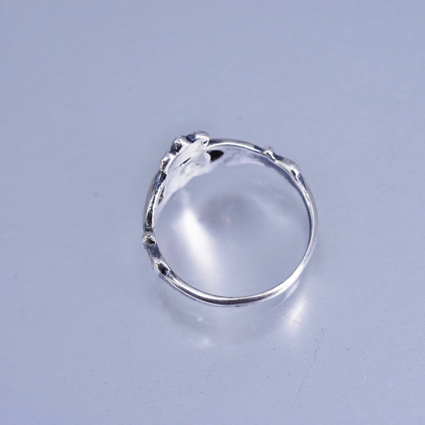 Size 6.25, Irish Claddagh friendship Sterling 925 silver ring, heart band