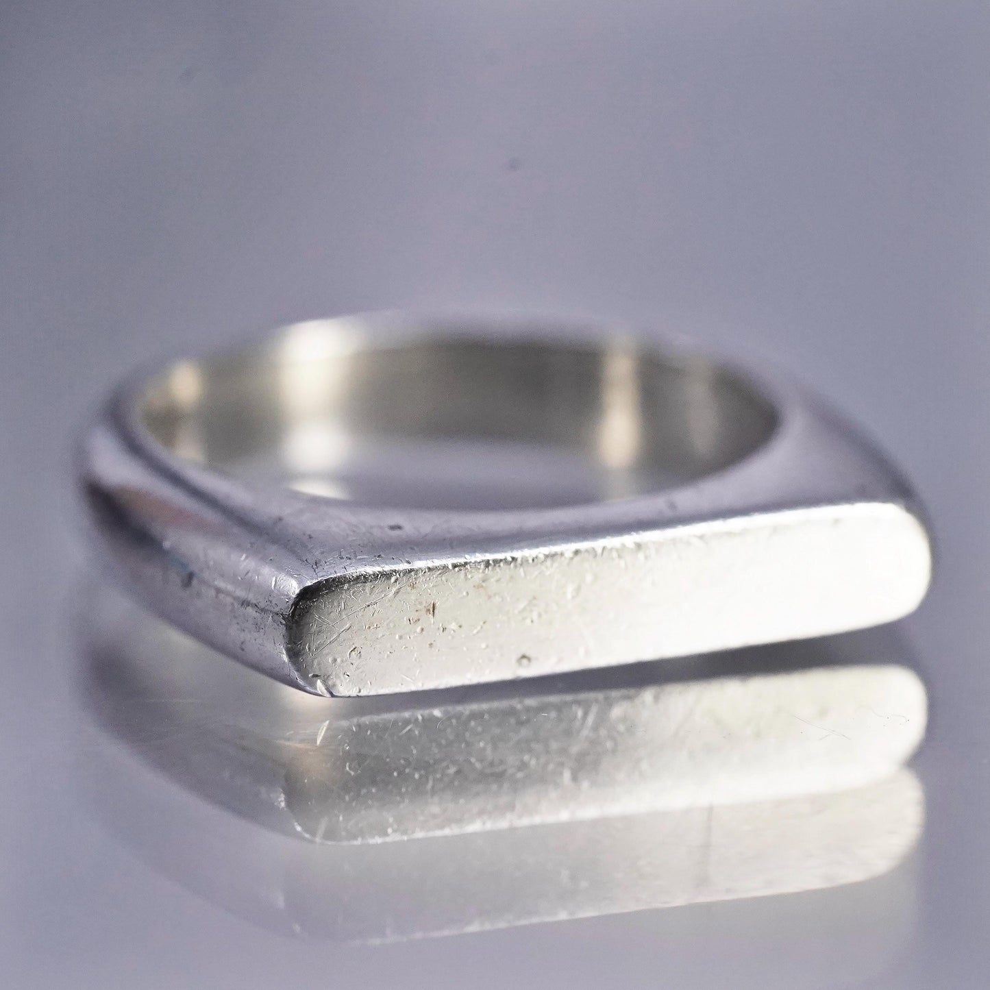 Size 6, Vintage Silpada Sterling Silver Flat R3264 BIG IDEA Band Ring 925